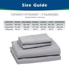 3 Piece Bed Sheet Set- Bedding Sheets & Pillowcases -Breathable Bedding - Wrinkle, Fade, Stain Resistant-Deep Pocket Flat Fit