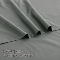 3 Piece Bed Sheet Set- Bedding Sheets & Pillowcases -Breathable Bedding - Wrinkle, Fade, Stain Resistant-Deep Pocket Flat Fit