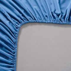 3 Piece Fitted Sheet Set- Fitted Sheet & Pillowcases -Breathable Bedding - Wrinkle, Fade, Stain Resistant- 40cm Deep Pocket F