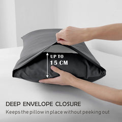 3 Piece Fitted Sheet Set- Fitted Sheet & Pillowcases -Breathable Bedding - Wrinkle, Fade, Stain Resistant- 40cm Deep Pocket F