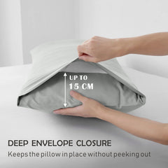 3 Piece Fitted Sheet Set- Fitted Sheet & Pillowcases -Breathable Bedding - Wrinkle, Fade, Stain Resistant- 40cm Deep Pocket F