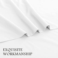 4 Piece Bed Sheet Set- Bedding Sheets & Pillowcases -Breathable Bedding - Wrinkle, Fade, Stain Resistant-Deep Pocket Flat Fit