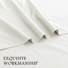 4 Piece Bed Sheet Set- Bedding Sheets & Pillowcases -Breathable Bedding - Wrinkle, Fade, Stain Resistant-Deep Pocket Flat Fit