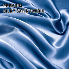 Art Silk Satin Sheet Set Hotel 4 Pieces Fitted/Flat Sheet Bedding Set-Luxury Soft Silky Sheets for Hair and Skin, Similar to 