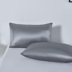 Satin Quilt cover Set Hotel 3 Pieces Quilt cover with Pillowcase, Art Silk Bedding Set-Luxury Soft Silky pillowcase for Hair 