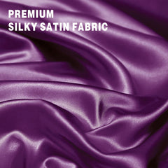 Art Silk Satin Sheet Set Hotel 4 Pieces Fitted/Flat Sheet Bedding Set-Luxury Soft Silky Sheets for Hair and Skin, Similar to 