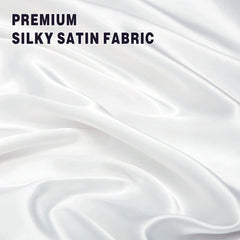 Art Silk Satin Sheet Set Hotel 3 Pieces Fitted/Flat Sheet Bedding Set-Luxury Soft Silky Sheets for Hair and Skin, Similar to 