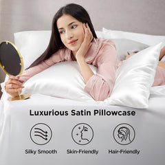 Silk Pillowcase for Hair and Skin Mulberry Silk Pillowcase Soft Breathable Smooth Both Sided Natural Silk Pillowcase with Env