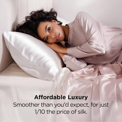 Silk Pillowcase for Hair and Skin Mulberry Silk Pillowcase Soft Breathable Smooth Both Sided Natural Silk Pillowcase with Env