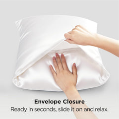 Silk Pillowcase for Hair and Skin Mulberry Silk Pillowcase Soft Breathable Smooth Both Sided Natural Silk Pillowcase with Env