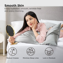 Silk Pillowcase for Hair and Skin Mulberry Silk Pillowcase Soft Breathable Smooth Both Sided Natural Silk Pillowcase with Env
