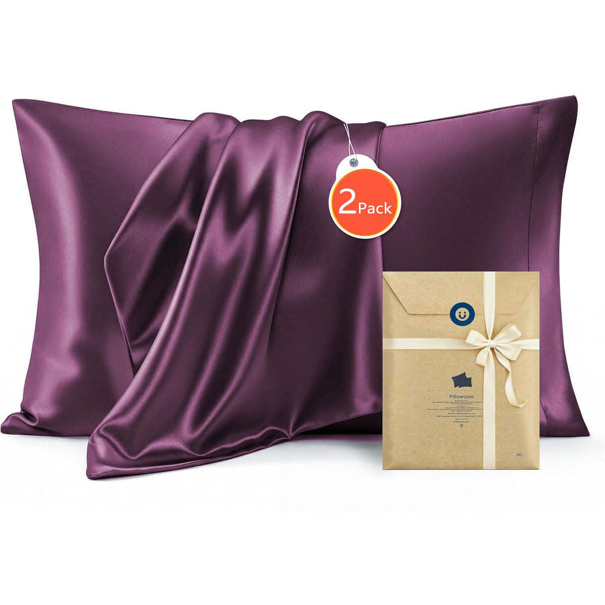 Silk Pillowcase for Hair and Skin Mulberry Silk Pillowcase Soft Breathable Smooth Both Sided Natural Silk Pillowcase with Env