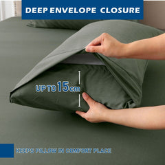 4 Piece Hotel Bamboo Cooling Sheet Set -Ultra Soft 2000TC Breathable Bed Sheets Set with 37 Centimetre Deep Pocket-Cooling Sh