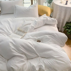 Hotel Style Satin Striped Bed Sheet - White - 4-Piece - 200x220cm - Image 5