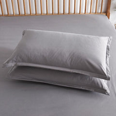 Cotton Bed Sheet - Light Grey/Grey - 40s Cotton Bed Sheet - 90x200cm - Image 4