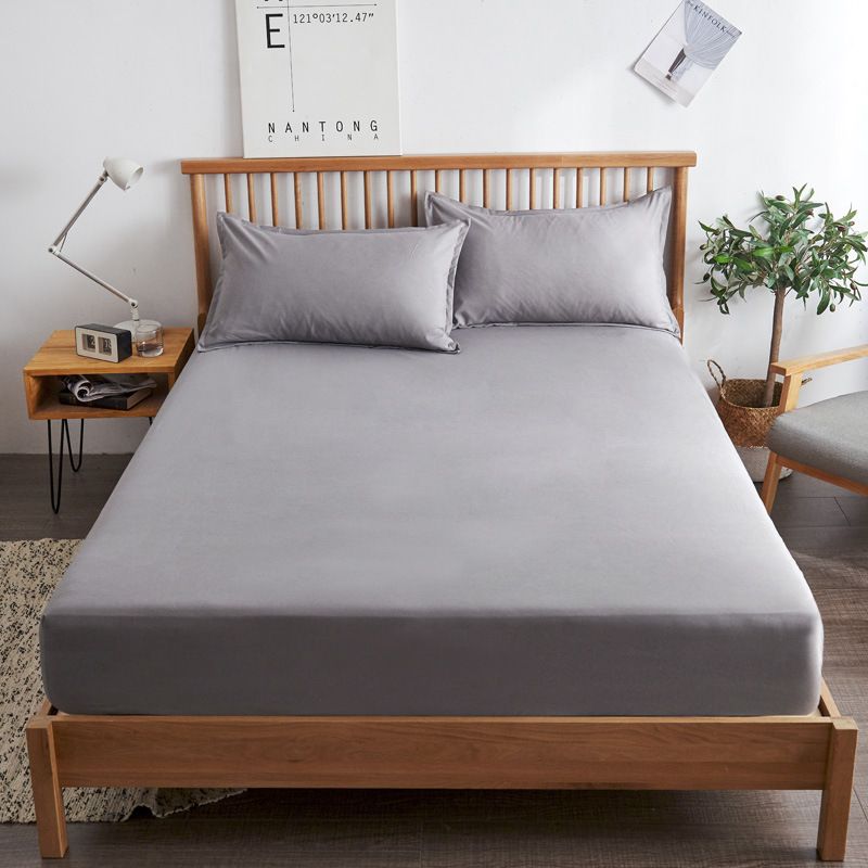 Cotton Bed Sheet - Light Grey/Grey - 40s Cotton Bed Sheet - 120x200cm