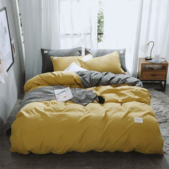 Qianjin Cotton Solid Color 4 Piece Bedding Set White 1.5 m bed [bed sheet set] quilt cover 150*200cm bed sheet 180*230cm pill