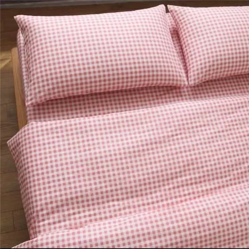 Duoxiao - Pillowcases - Pink - Geometric Quilt Cover - 2-Pack