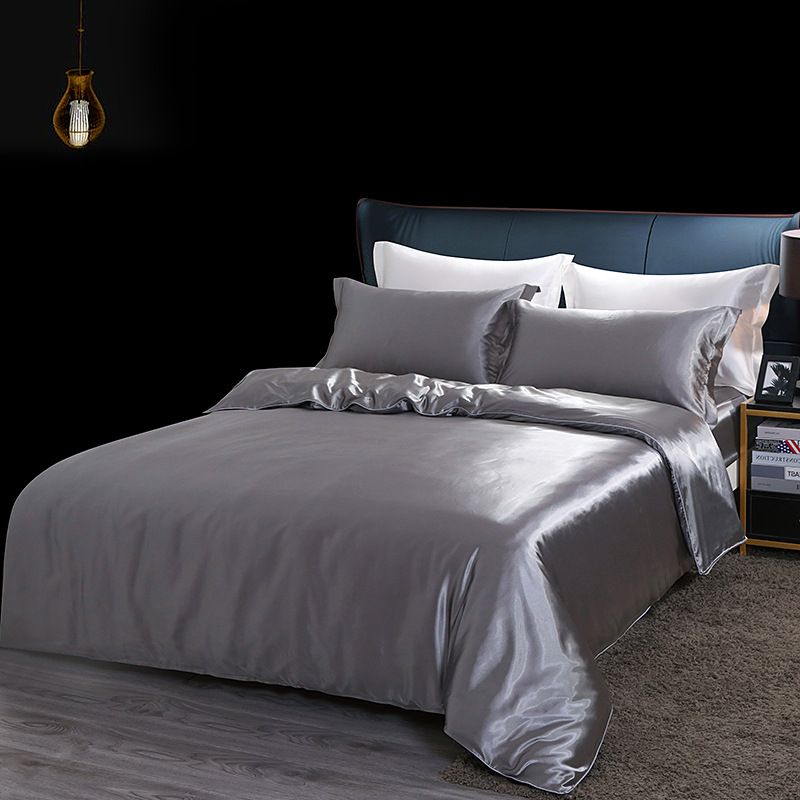 Shurui Silk Four Piece Set 150x200cm 1.5 meters bed sheets [quilt cover 200x 230cm]