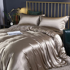 Shurui Silk Four Piece Set 150x200cm 2.0 meters bed sheets [quilt cover 220x 240cm]