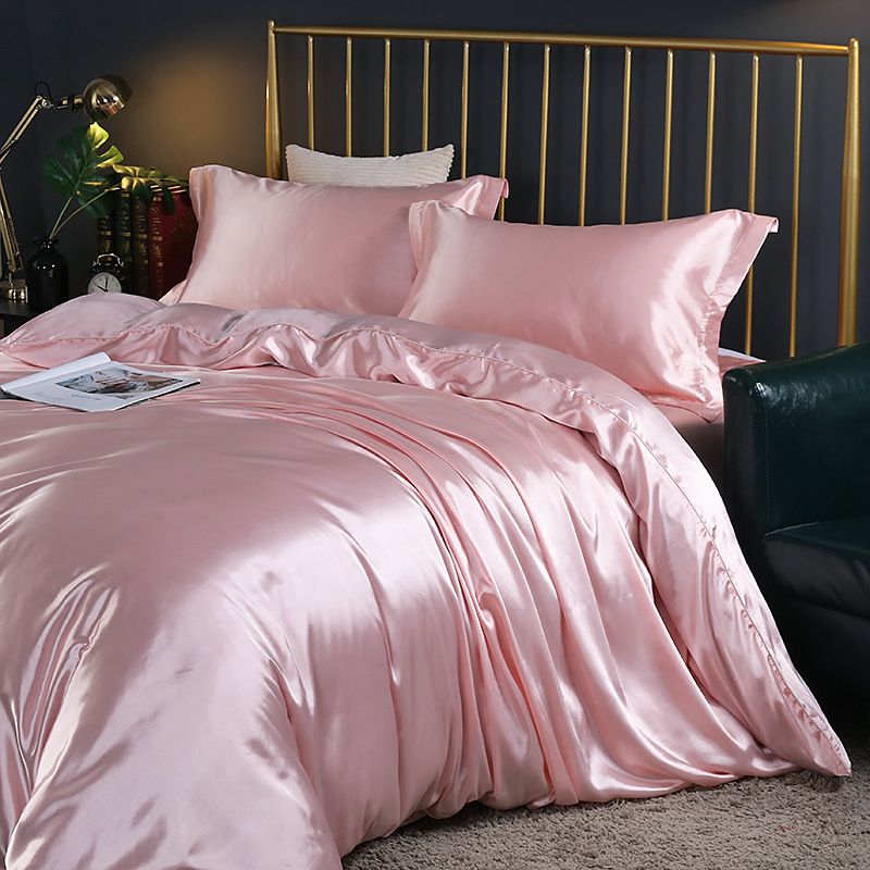 Shurui Silk Four Piece Set 150x200cm 1.8 m bed hat [quilt cover 200x 230cm]
