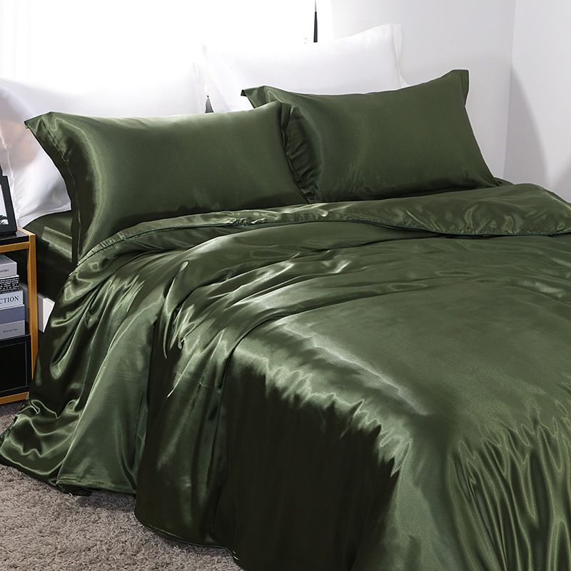 Shurui Silk Four Piece Set 150x200cm 1.2 m bed hat four-piece set [quilt cover 150x 200cm]