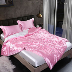 Shurui Silk Four Piece Set 150x200cm 1.8 meters bed sheets [quilt cover 200x 230cm]