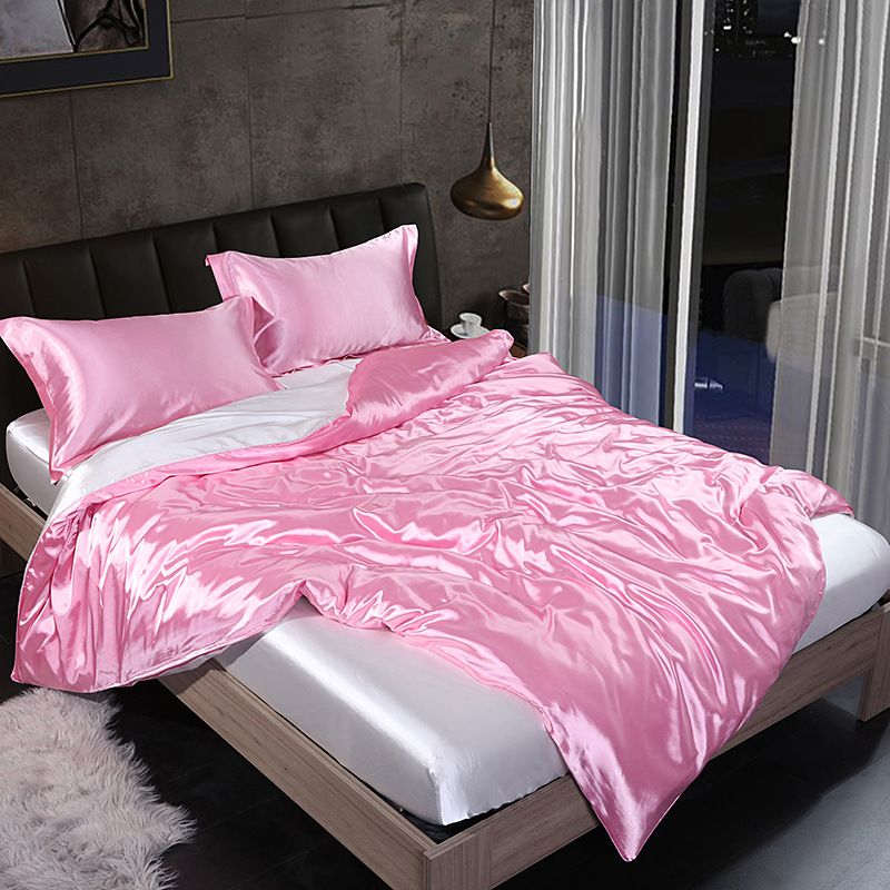 Shurui Silk Four Piece Set 150x200cm 2.0 meters bed sheets [quilt cover 220x 240cm]