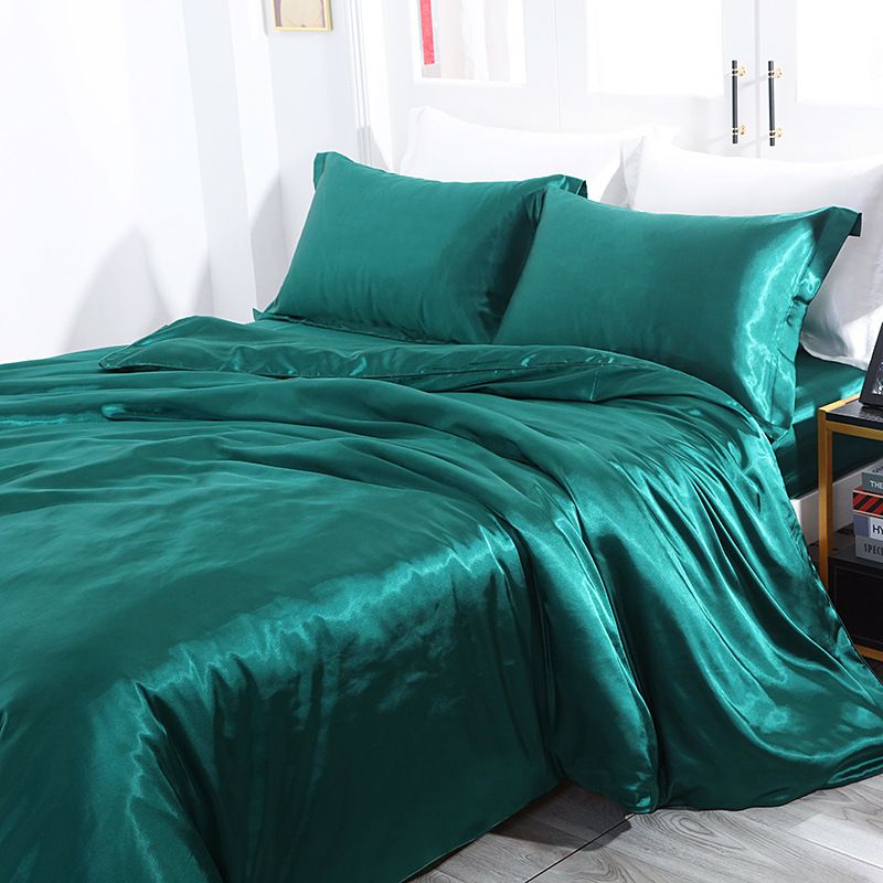 Shurui Silk Four Piece Set 150x200cm 1.2 m bed hat four-piece set [quilt cover 150x 200cm]