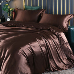 Shurui Silk Four Piece Set 150x200cm 1.5 m bed hat [quilt cover 200x 230cm]