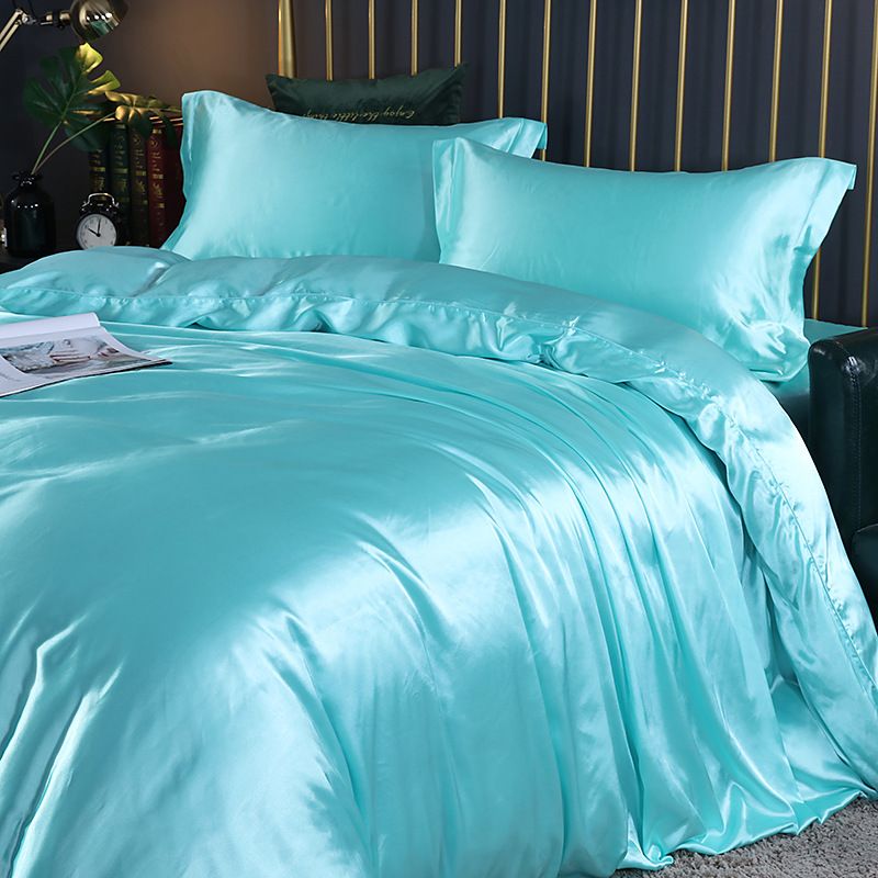 Shurui Silk Four Piece Set 150x200cm 1.8 meters bed sheets [quilt cover 200x 230cm]
