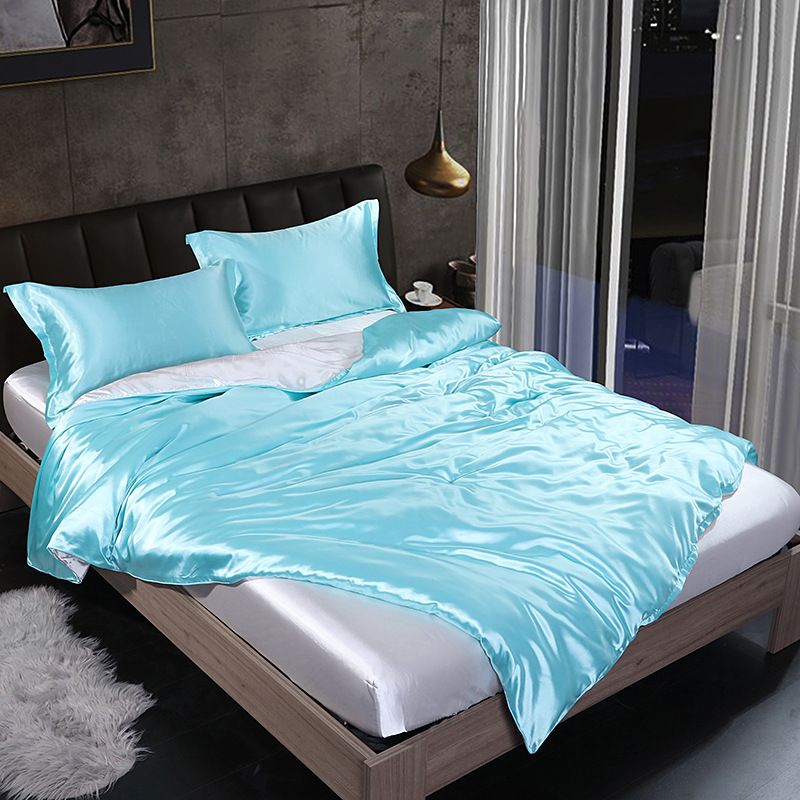 Shurui Silk Four Piece Set 150x200cm 1.8 m bed hat [quilt cover 200x 230cm]