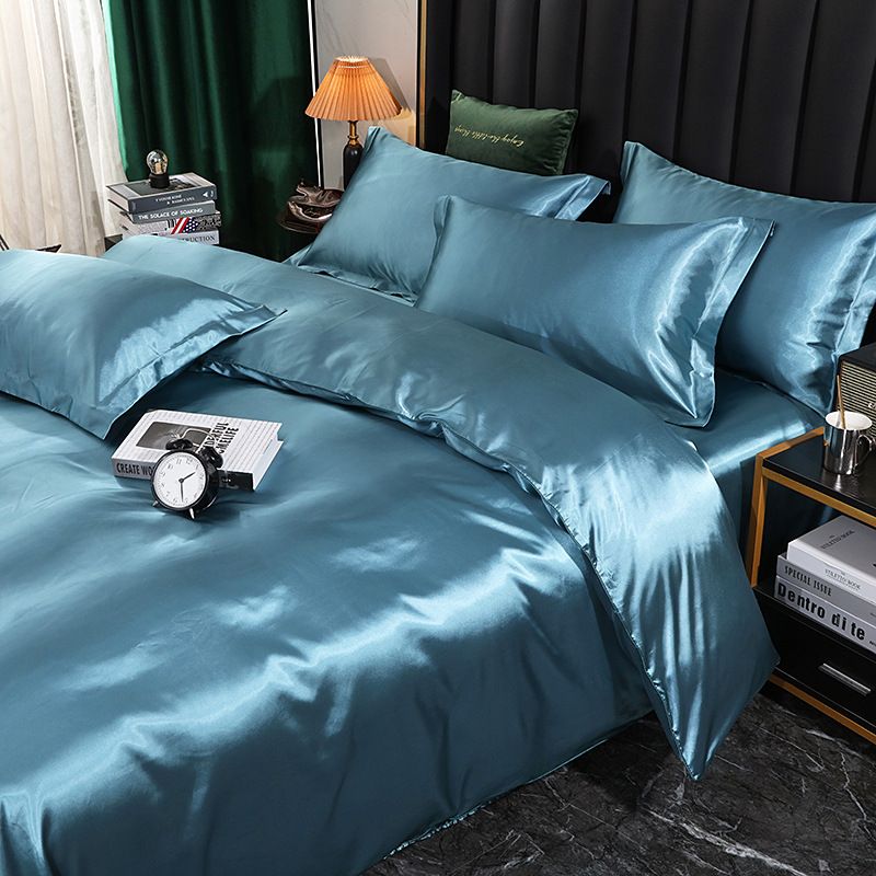 Shurui Silk Four Piece Set 150x200cm 1.8 meters bed sheets [quilt cover 200x 230cm]