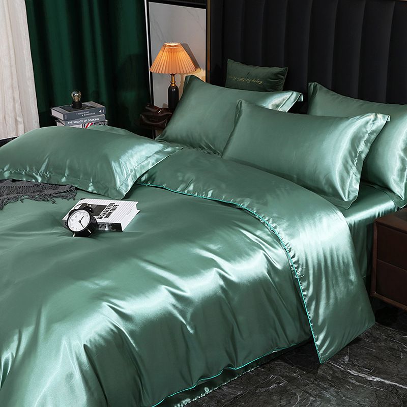 Shurui Silk Four Piece Set 150x200cm 1.2 meters bed sheets four-piece set [quilt cover 150x 200cm]