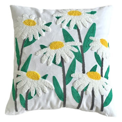 Faunus Cushion 45x45cm Cotton Linen Embroidery warbler bird 45*45 (excluding core)