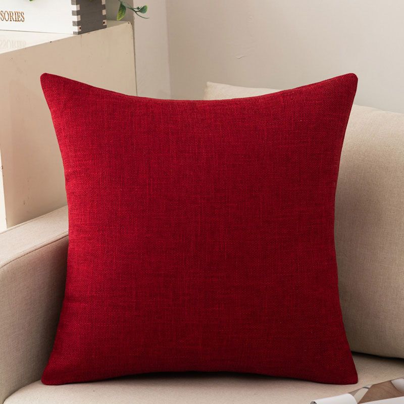 Shengdu Solid Color Polyester Pillow Case 40x40cm csmm wine red 45*45cm with pillow core