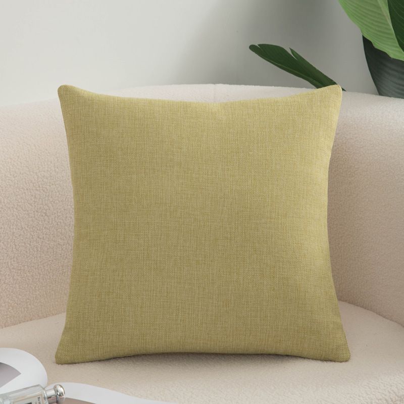 Shengdu Solid Color Polyester Pillow Case 40x40cm Csmm matcha 40*40cm with pillow core