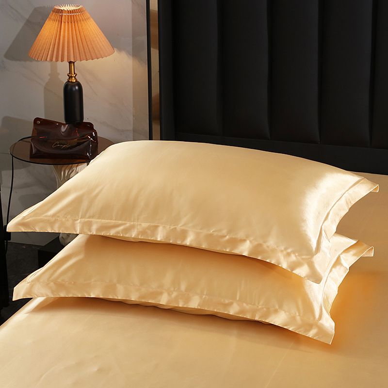 Silk Pillowcase Polyester 30s Washed CAMEL 48x 74cm [one pack]]