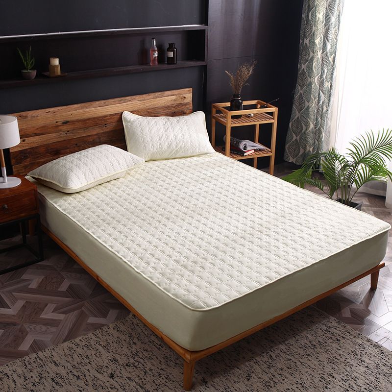Cotton Geometric Pillowcases - Grey - 2-Pack - Grid Huang Dage - 90x200cm