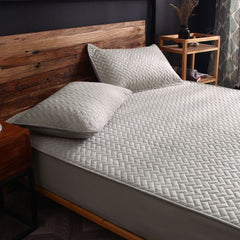 Cotton Geometric Pillowcases - Grey - 2-Pack - Grid Bai Dage - 90x200cm - Image 4