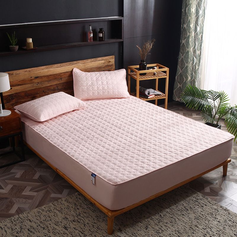 Cotton Geometric Pillowcases - Grey - 2-Pack - Grid Jade Dage - 90x200cm