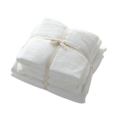 Cotton 4 Piece Set Modern Minimalist White Bed sheet kit_2.0m bed-enlarged quilt cover 220x 240cm four-piece set