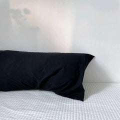 Lu Mi Er - Cotton Floral Pillowcase - Black - 48x74