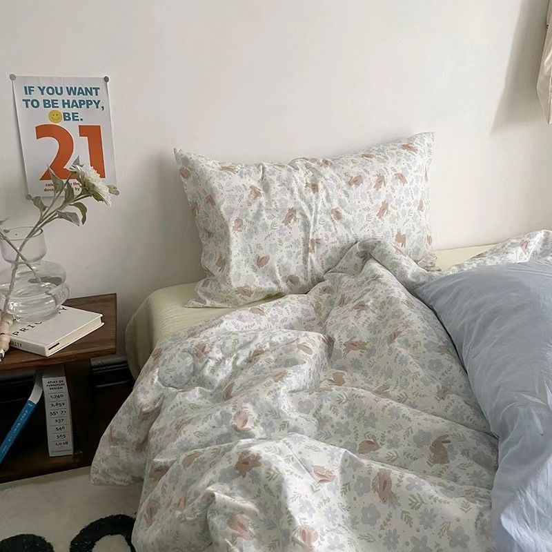 Lu Mi Er - Cotton Floral Pillowcase - Fairy Town - 48x74