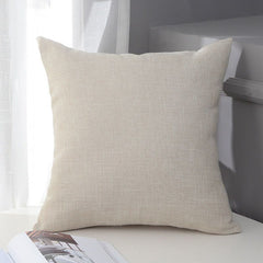 Le Su Cotton Linen Cushion Solid Color with Core 3# creamy-white 40*60-single pillowcase