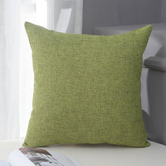 Le Su Cotton Linen Cushion Solid Color with Core 16# grass green 60*60-single pillowcase