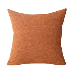 Le Su Cotton Linen Cushion Solid Color with Core 53# Coffee 50*50-single pillowcase