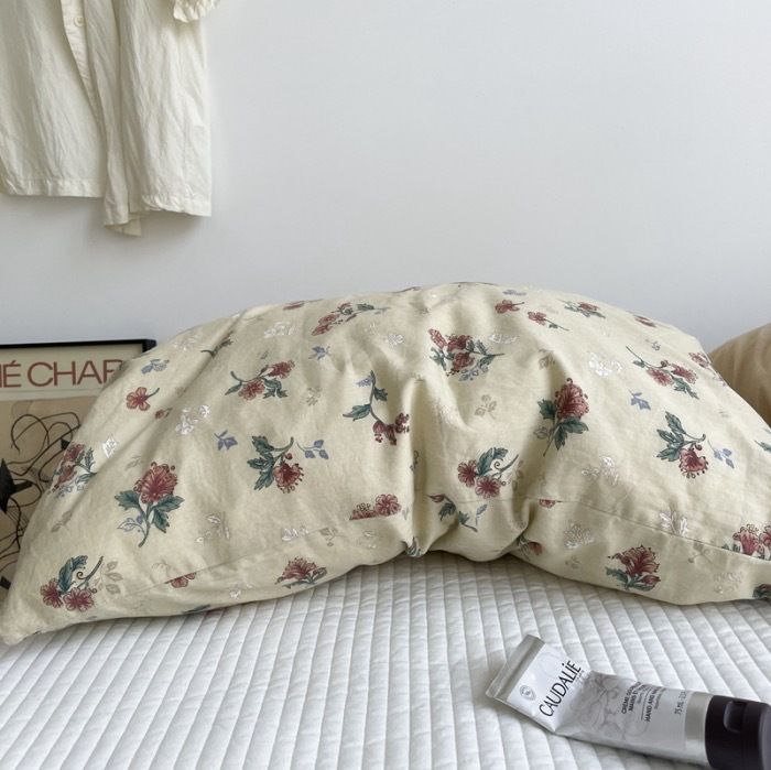 Cotton Floral Pillowcase - 48x74