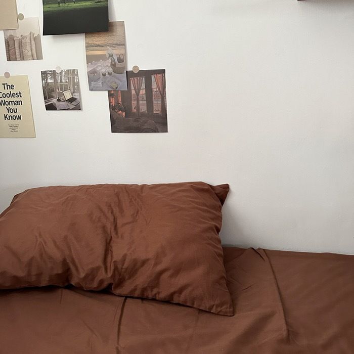 Cotton Pillowcase - Brown - 48x74