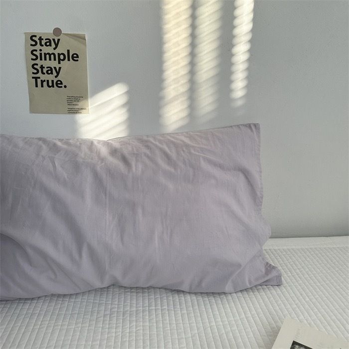 Cotton Pillowcase - Purple - Taro - 48x74